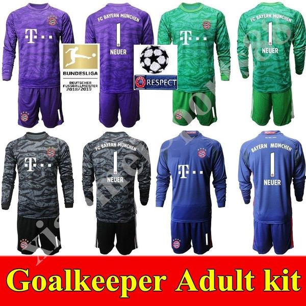 2019 2020 men long sleeve kit soccer jerseys 1 neuer goalkeeper 19 20 football shirt, Black
2019 2020 men long sleeve kit soccer jerseys 1 neuer goalkeeper 19 20 football shirt, Black