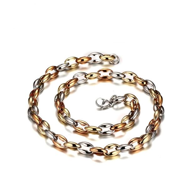 10mm three colors fashion simple men's stainless steel link chain necklace jewelry gift for men boys j065
10mm three colors fashion simple men's stainless steel link chain necklace jewelry gift for men boys j065