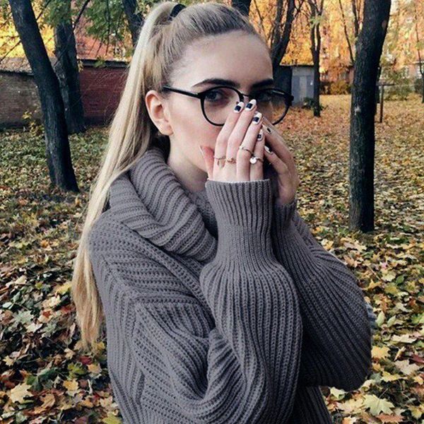 vintage turtleneck sweater winter oversize solid yellow high neck loose pullovers women thicken knitted warm sweater, White;black
vintage turtleneck sweater winter oversize solid yellow high neck loose pullovers women thicken knitted warm sweater, White;black