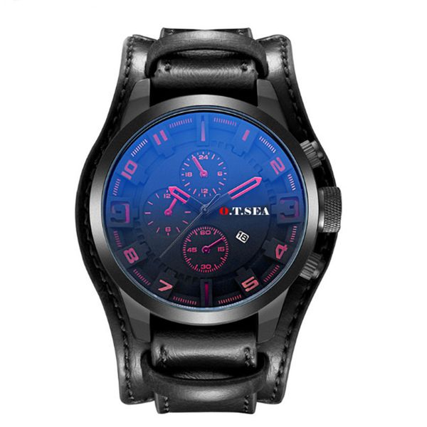 fashion men's three eyes calendar leather strap quartz watch calendar business watch, Slivery;brown
fashion men's three eyes calendar leather strap quartz watch calendar business watch, Slivery;brown