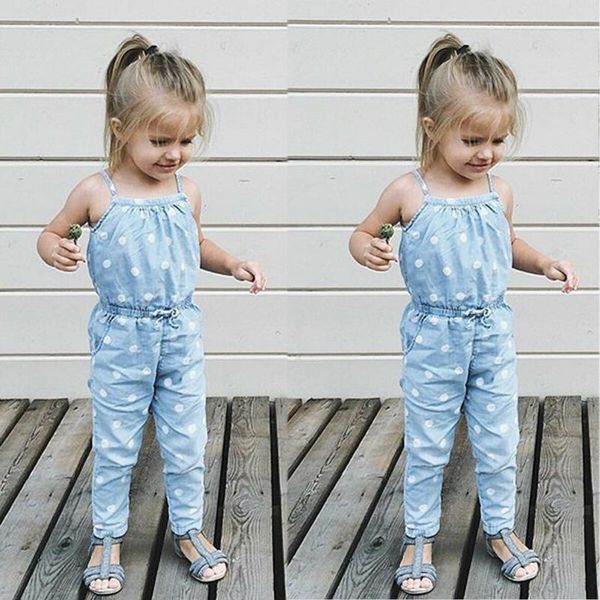 1-5years kids infant baby girl wave point bib pants jeans trousers ouifit clothes sets, White
1-5years kids infant baby girl wave point bib pants jeans trousers ouifit clothes sets, White
