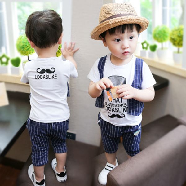boys fentleman suits boys summer fashion clothing suits children casual t-shirts + shorts two pieces sets kids trend clothing, White
boys fentleman suits boys summer fashion clothing suits children casual t-shirts + shorts two pieces sets kids trend clothing, White