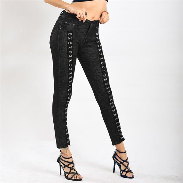 new ladies streetwear jeans slim pencil pants vintage middle waist rivet-breasted casual jeans pants slim cowboy wo, Blue
new ladies streetwear jeans slim pencil pants vintage middle waist rivet-breasted casual jeans pants slim cowboy wo, Blue