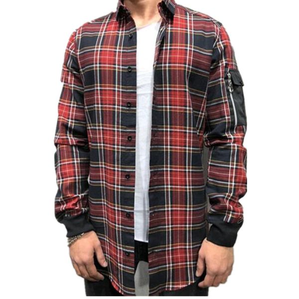 2019 casual long sleeve shirt men shirtloose personality arm zipper long sleeve plaid shirt streetwear 100% cotton camisa, White;black
2019 casual long sleeve shirt men shirtloose personality arm zipper long sleeve plaid shirt streetwear 100% cotton camisa, White;black