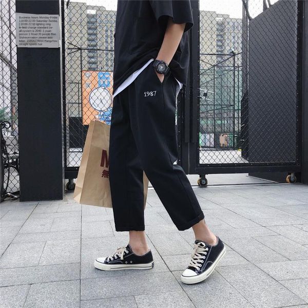 hong kong style loose straight ulzzang wide leg casual pants fashion ankle-length pants autumn all-match thin casual men, White;black
hong kong style loose straight ulzzang wide leg casual pants fashion ankle-length pants autumn all-match thin casual men, White;black