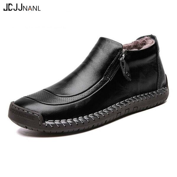 vancat 2019 new fashion men boots split leather ankle snow boots shoes warm fur plush winter shoes plus size 38-48, Black
vancat 2019 new fashion men boots split leather ankle snow boots shoes warm fur plush winter shoes plus size 38-48, Black