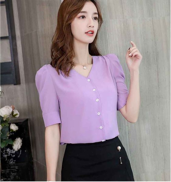 2019 весной и летом новой корейских тенденции сплошного цвета рубашка моды рубашки пассива похудение шифон рубашка, White 
2019 весной и летом новой корейских тенденции сплошного цвета рубашка моды рубашки пассива похудение шифон рубашка, White