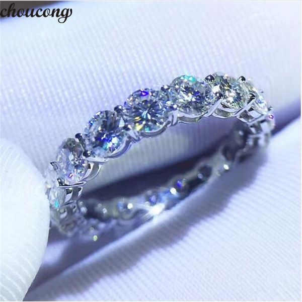 choucong eternity wedding band ring 925 sterling silver 4mm diamond stone engagement rings for women finger jewelry, Slivery;golden
choucong eternity wedding band ring 925 sterling silver 4mm diamond stone engagement rings for women finger jewelry, Slivery;golden