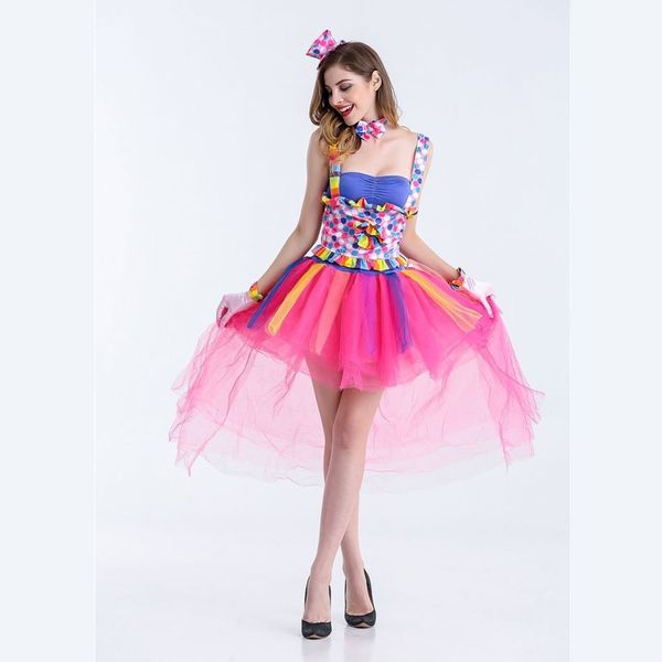 carnival party fairy funny candy color circus clown costume halloween masquerade rainbow stripe joker cosplay dress, Silver
carnival party fairy funny candy color circus clown costume halloween masquerade rainbow stripe joker cosplay dress, Silver