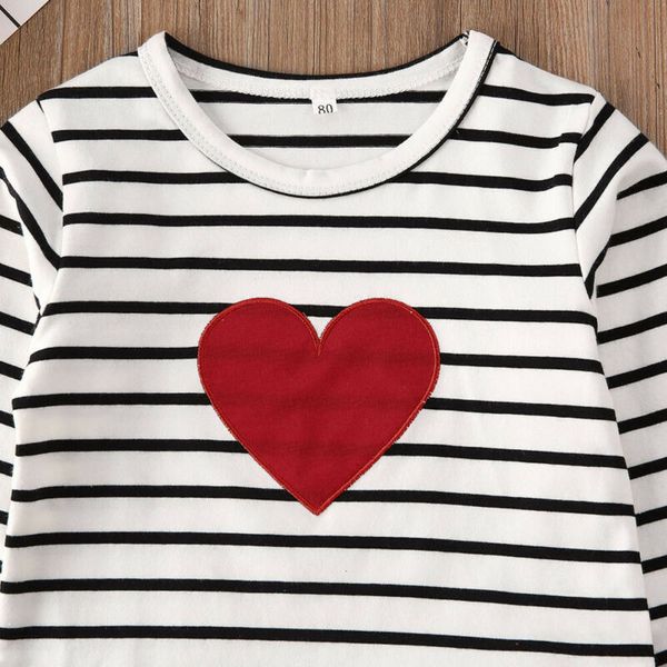 2020 new brand children clothing fashion baby kids girl love heart shape striped t-shirt red ruffles pants valentine outfits, White
2020 new brand children clothing fashion baby kids girl love heart shape striped t-shirt red ruffles pants valentine outfits, White