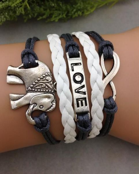 handmade любовь и слон бесконечность браслеты карму браслеты, один направление браслеты, тесьма кожаные браслеты ювелирные изделия hy1063, Golden;silver
handmade любовь и слон бесконечность браслеты карму браслеты, один направление браслеты, тесьма кожаные браслеты ювелирные изделия hy1063, Golden;silver