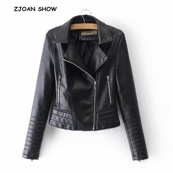 черная змея pattern pu кожаная куртка 2018 женщины zipper карманы тонкий подходят короткие мотоцикл байкер куртки пальто верхняя одежда tops, Black
черная змея pattern pu кожаная куртка 2018 женщины zipper карманы тонкий подходят короткие мотоцикл байкер куртки пальто верхняя одежда tops, Black
