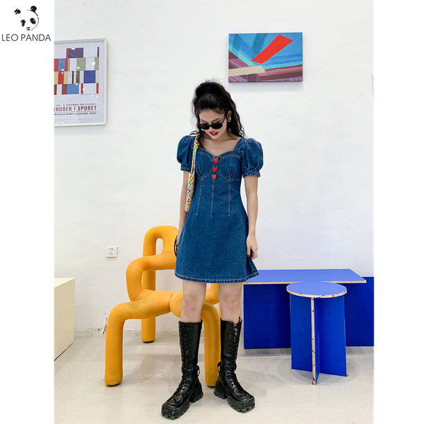 casual dresses korean denim dress for women 2021 summer jeans with button pocket mini plus size, Black;gray
casual dresses korean denim dress for women 2021 summer jeans with button pocket mini plus size, Black;gray