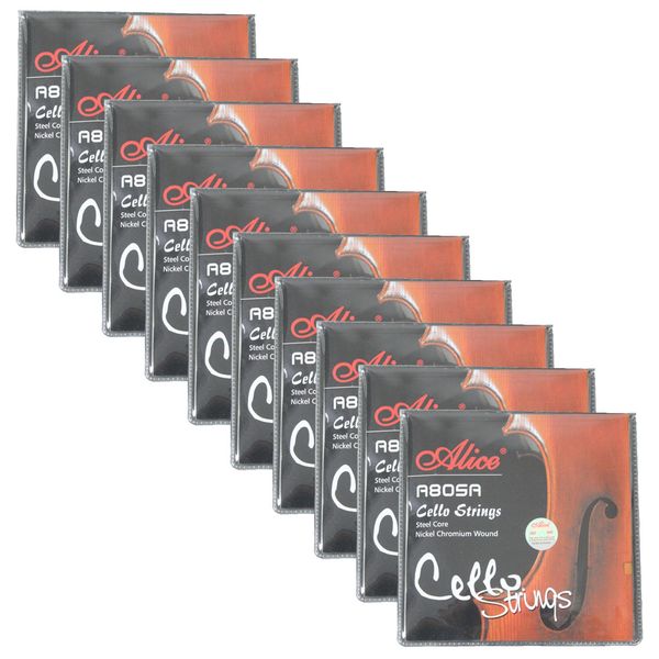 10sets alice cello strings adgc steel core nickel chromium wound 4/4-1/2 a805a
10sets alice cello strings adgc steel core nickel chromium wound 4/4-1/2 a805a