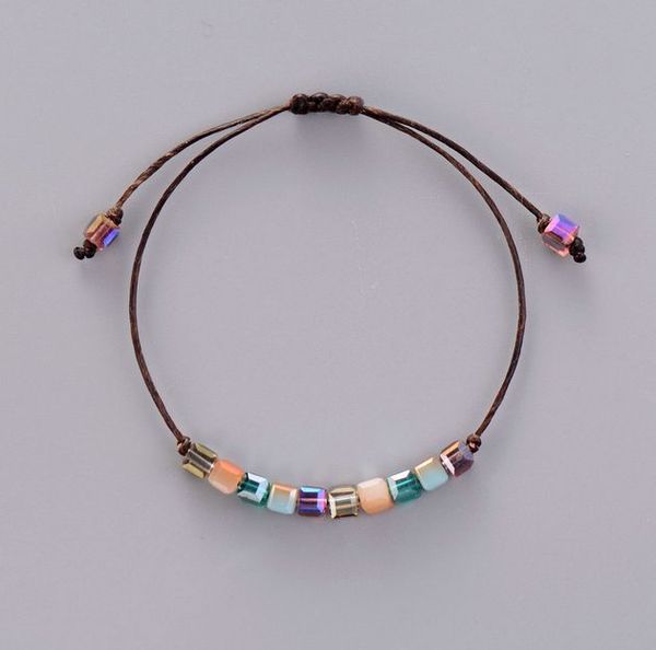 simple bracelet handmade boho half plating square crystal bracelet birthday gift dropshipping jewelry friendship bead, Golden;silver
simple bracelet handmade boho half plating square crystal bracelet birthday gift dropshipping jewelry friendship bead, Golden;silver