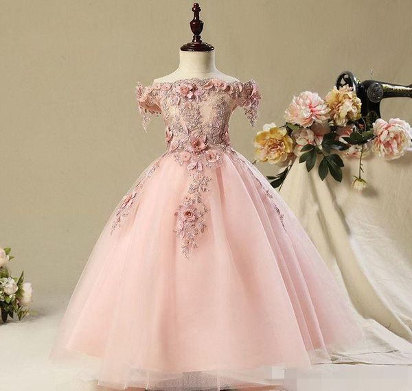 pink 3d floral applique flower girls' dresses off the shoulder beaded lace tulle floor length custom made kids birthday party princess, White;blue
pink 3d floral applique flower girls' dresses off the shoulder beaded lace tulle floor length custom made kids birthday party princess, White;blue
