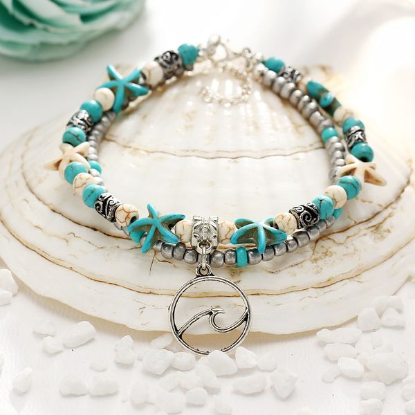 anklets for wome turquoise natural stone beach anklet bracelet charm women vintage bohemian prom foot chain anklets bracelets, Red;blue
anklets for wome turquoise natural stone beach anklet bracelet charm women vintage bohemian prom foot chain anklets bracelets, Red;blue