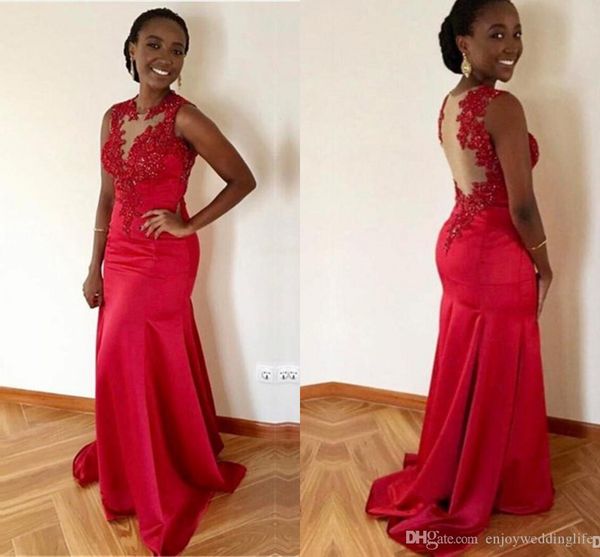red african black girls lace mermaid prom dresses jewel neck beaded appliques long evening wear formal dress party gowns robe vestidos, Black;red
red african black girls lace mermaid prom dresses jewel neck beaded appliques long evening wear formal dress party gowns robe vestidos, Black;red