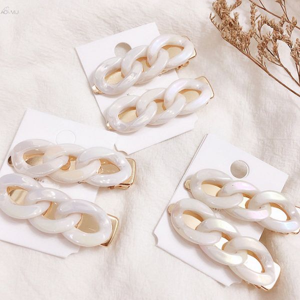 aomu 1pc korea japan acetic acid acrylic chain hairpins hair accessories for women metal gold color hairgrip fashion jewelry, Golden;white
aomu 1pc korea japan acetic acid acrylic chain hairpins hair accessories for women metal gold color hairgrip fashion jewelry, Golden;white