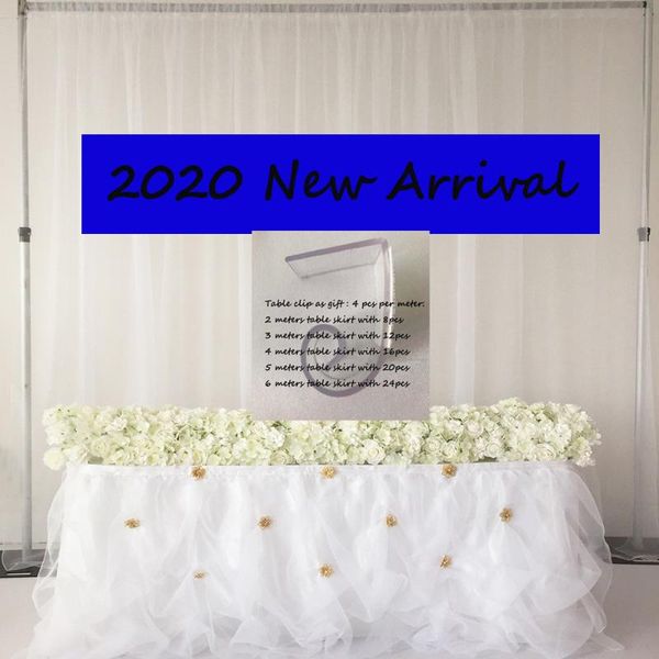 2020 new arrival romantic voile backdrop table skirt with brooch for wedding decoration
2020 new arrival romantic voile backdrop table skirt with brooch for wedding decoration