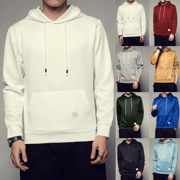men hoodie sweatershirt 2019 casual pure color sweatshirt long sleeve hoodie pullover streetwear male clothes, Black
men hoodie sweatershirt 2019 casual pure color sweatshirt long sleeve hoodie pullover streetwear male clothes, Black