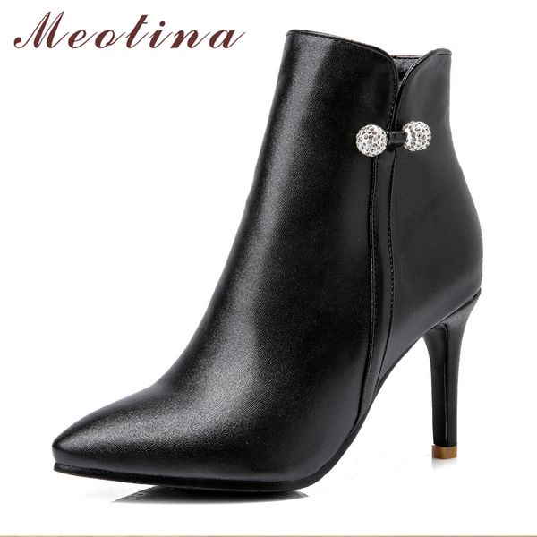 meotina women boots ankle boots for women 2019 autumn high heels short winter rhinestone ladies shoes zip white size 44 46, Black
meotina women boots ankle boots for women 2019 autumn high heels short winter rhinestone ladies shoes zip white size 44 46, Black