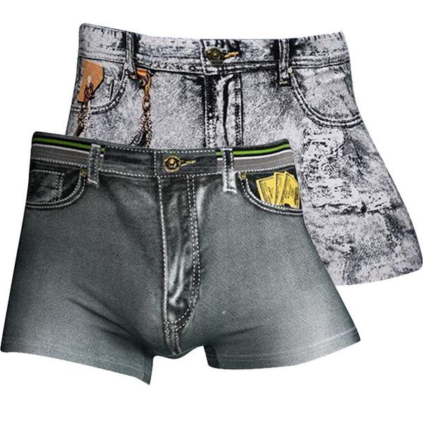men's fashion 3d jeans print boxers 2020 new breathable underwear casual high elastic soft thin comfortable short pants, Black;white
men's fashion 3d jeans print boxers 2020 new breathable underwear casual high elastic soft thin comfortable short pants, Black;white