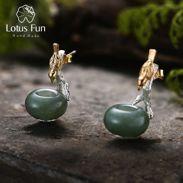 lotus fun real 925 sterling silver natural stone creative handmade fine jewelry lovely bird dangle earrings for women brincos cj191128, Golden
lotus fun real 925 sterling silver natural stone creative handmade fine jewelry lovely bird dangle earrings for women brincos cj191128, Golden