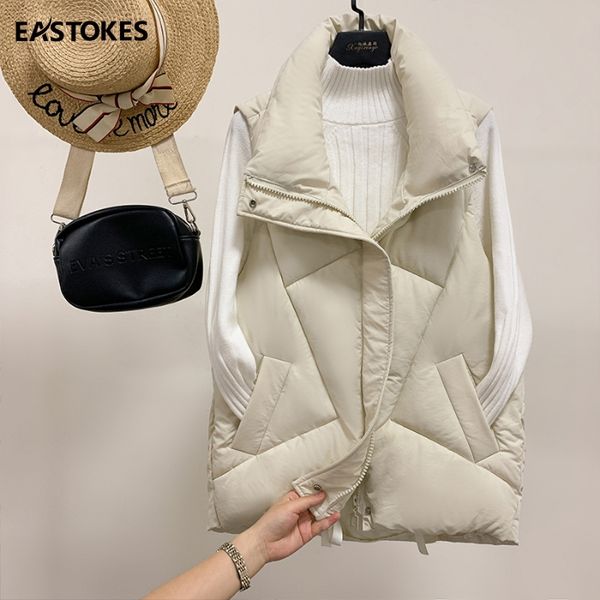 eastokes winter stand collar women vests 2019 new short vest cotton padded jacket sleeveless female hooded waistcoat vest, Black;white
eastokes winter stand collar women vests 2019 new short vest cotton padded jacket sleeveless female hooded waistcoat vest, Black;white