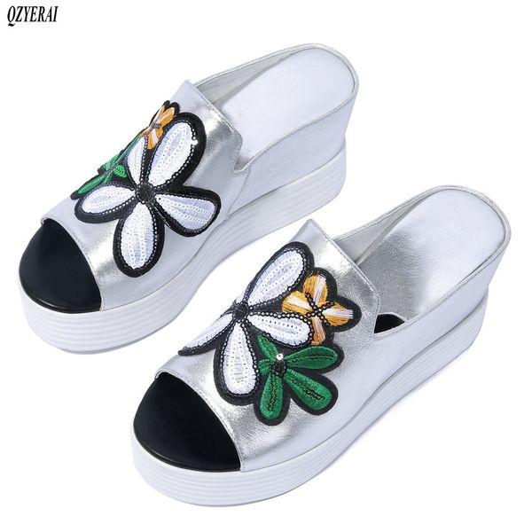 spring summer natural leather women's slippers inner height slippers fish mouth sandals cowhide women's shoes size 34-40, Black
spring summer natural leather women's slippers inner height slippers fish mouth sandals cowhide women's shoes size 34-40, Black