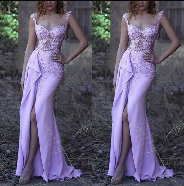 lilac sheath long evening dresses illusion lace bodice straps slit front long prom gowns mermaid mother of the bridre dress 2021, Black;red
lilac sheath long evening dresses illusion lace bodice straps slit front long prom gowns mermaid mother of the bridre dress 2021, Black;red