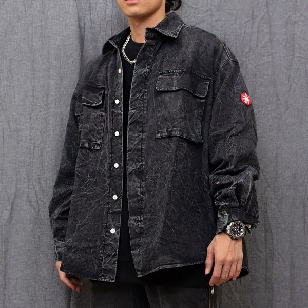 men's denim shirt irregular pattern wash ladies denim clothing oversized coat loose large size shirt casual hip hop coat qq8, Black;brown
men's denim shirt irregular pattern wash ladies denim clothing oversized coat loose large size shirt casual hip hop coat qq8, Black;brown