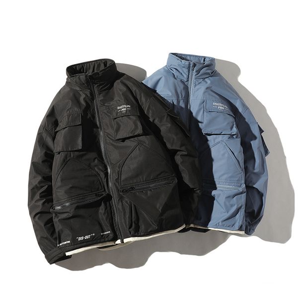 winter new japanese multi-pocket tooling cotton suit male loose collar collar padded coat casual jacket, Black
winter new japanese multi-pocket tooling cotton suit male loose collar collar padded coat casual jacket, Black