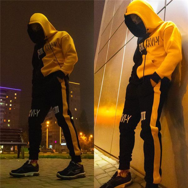letter panelled mens designer tracksuits street style 2 piece pants cool long sleeved hooded pullover sports fashion mens tracksuits, Gray
letter panelled mens designer tracksuits street style 2 piece pants cool long sleeved hooded pullover sports fashion mens tracksuits, Gray