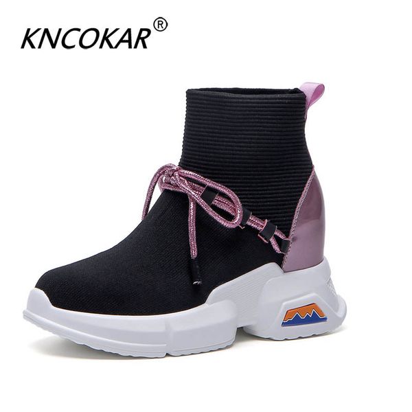 2019 new old shoes thickened in the bottom of the women's shoes casual breathable short boots socks high help z0081, Black
2019 new old shoes thickened in the bottom of the women's shoes casual breathable short boots socks high help z0081, Black