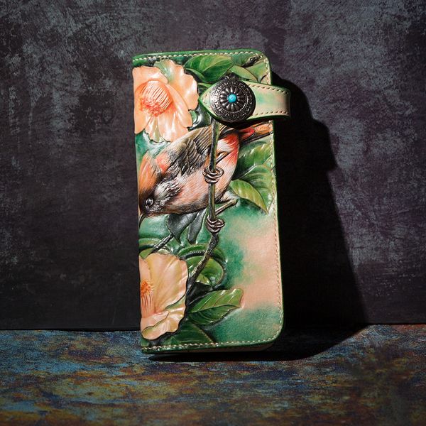 high-end handmade wallets carving flower-bird love purses men long clutch vegetable tanned leather wallet card holder, Red;black
high-end handmade wallets carving flower-bird love purses men long clutch vegetable tanned leather wallet card holder, Red;black