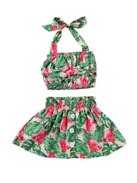 6m-5t summer fashion baby girls 2pcs outfits watermelon print strap crops vest skirts sunsuit kid girls clothing, White
6m-5t summer fashion baby girls 2pcs outfits watermelon print strap crops vest skirts sunsuit kid girls clothing, White
