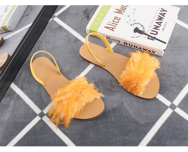 fashion brand sandals girl's new summer 2019 peep-toe fairy fairy style fake shoes flat leather slippers small feather sandals
fashion brand sandals girl's new summer 2019 peep-toe fairy fairy style fake shoes flat leather slippers small feather sandals