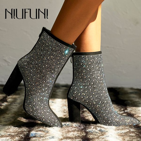 black bling rhinestone zipper ankle boots women pointed toe boots niufuni high heels women shoes botas mujer plus size 35-42
black bling rhinestone zipper ankle boots women pointed toe boots niufuni high heels women shoes botas mujer plus size 35-42