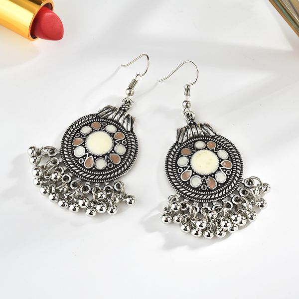 fashion- ethnic style multi-element earrings european beautification oil disk small water droplets with metal ball earrings, Silver
fashion- ethnic style multi-element earrings european beautification oil disk small water droplets with metal ball earrings, Silver
