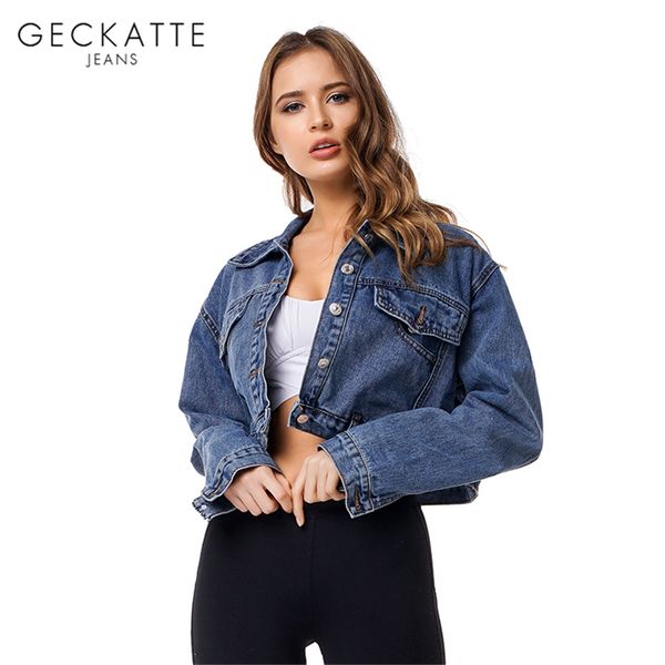 geckatte autumn short denim jacket women jean jacket jeans coats and jackets women korean style outwear streetwear 2019 clothes, Black;brown
geckatte autumn short denim jacket women jean jacket jeans coats and jackets women korean style outwear streetwear 2019 clothes, Black;brown