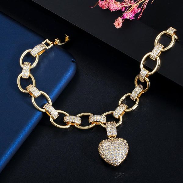 fashion-heart charm cz cubic zirconia yellow gold bohemian link chain bracelets for women femme fashion jewelry cb200, Golden;silver
fashion-heart charm cz cubic zirconia yellow gold bohemian link chain bracelets for women femme fashion jewelry cb200, Golden;silver