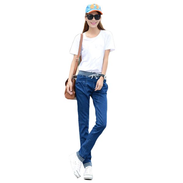 casual jeans women 2019 new spring autumn loose elastic harem pants jeans long adjustable waist clothing feminina cx688, Blue
casual jeans women 2019 new spring autumn loose elastic harem pants jeans long adjustable waist clothing feminina cx688, Blue