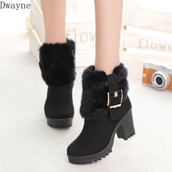 2020 autumn and winter new round head thick with velvet buckle short tube warm women's boots, Black
2020 autumn and winter new round head thick with velvet buckle short tube warm women's boots, Black
