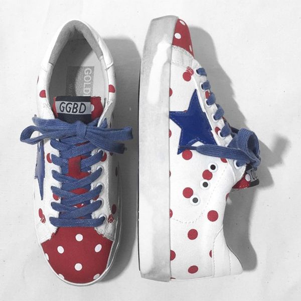 19SS INS Ulzzang dot polka Italy Goose SLIDE Sneakers Goldens female wild low-top lace-up canvas shoes designer sneaker
19SS INS Ulzzang dot polka Italy Goose SLIDE Sneakers Goldens female wild low-top lace-up canvas shoes designer sneaker