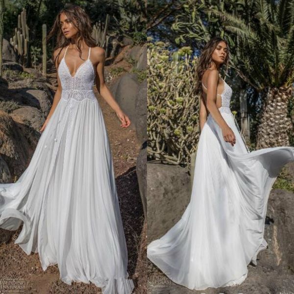 2019 asaf dadush a line wedding dresses spaghetti lace wedding gowns backless robe de mariée simple bridal dress, White
2019 asaf dadush a line wedding dresses spaghetti lace wedding gowns backless robe de mariée simple bridal dress, White