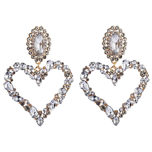 retro exaggerated heart-shaped earrings alloy rhinestone earrings women's, Golden;silver
retro exaggerated heart-shaped earrings alloy rhinestone earrings women's, Golden;silver