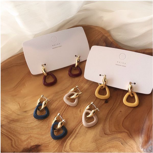 new korean japan colorful drop glaze geometric dangle earrings for women girls cute bohemian jewelry gifts stainless steel, Silver
new korean japan colorful drop glaze geometric dangle earrings for women girls cute bohemian jewelry gifts stainless steel, Silver