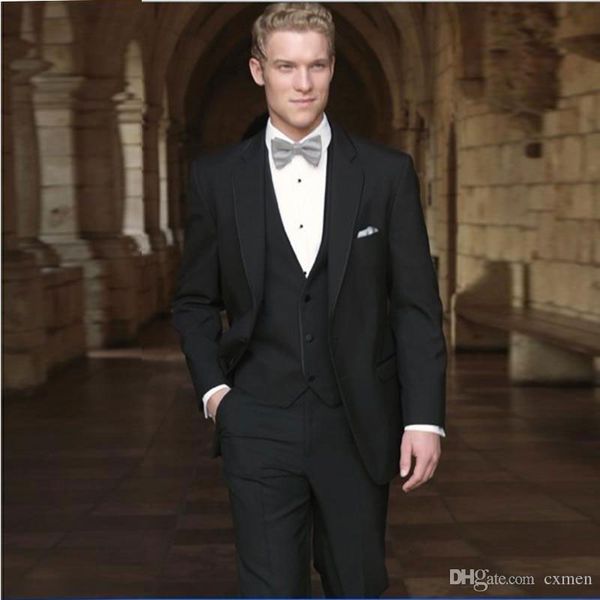 Custom Made Black Men Suit Italian Style Wedding Groom Tuxedos Vintage Best Man Blazers Jacket 3 Pieces Slim Fit Bridegroom Wear One Button
Custom Made Black Men Suit Italian Style Wedding Groom Tuxedos Vintage Best Man Blazers Jacket 3 Pieces Slim Fit Bridegroom Wear One Button