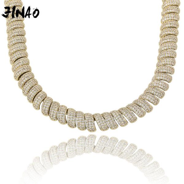 jinao new 14mm semi-circular arc short buckle chain jewelry hip hop rock copper iced out cubic zircon stone necklace, Silver
jinao new 14mm semi-circular arc short buckle chain jewelry hip hop rock copper iced out cubic zircon stone necklace, Silver
